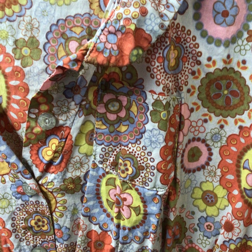 Paisley print cotton dress.